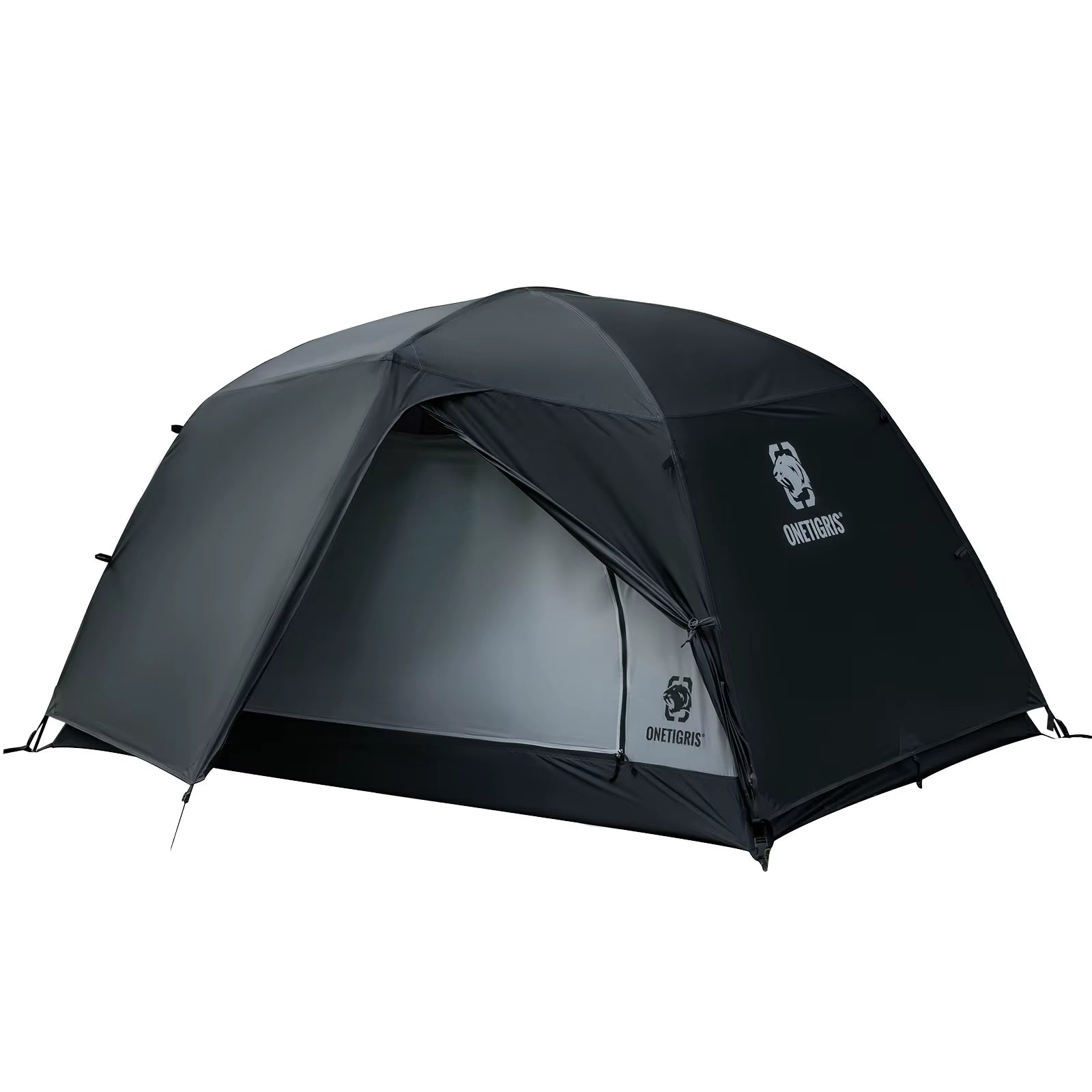 STELLA Camping Tent Black Tigris Series Backpacking Shelter Easy Setup Instant 2-Person 4-Season Tent for Hiking