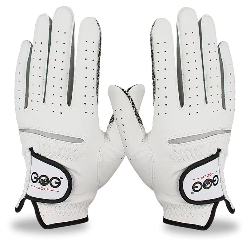 8Pcs Golf Gloves Genuine Sheepskin Leather Men Non-Slip Sports Gloves Left Right for Golfer Men'S Golf Glove Soft Breathable