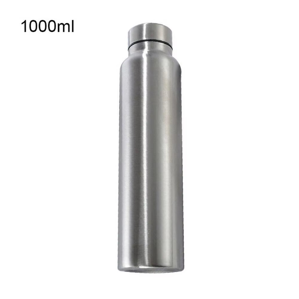 650Ml/1000Ml Stainless Steel Sport Water Bottle Single-Layer Rugged Water Cup Metal Flask Drinkware Camping Sports Gym
