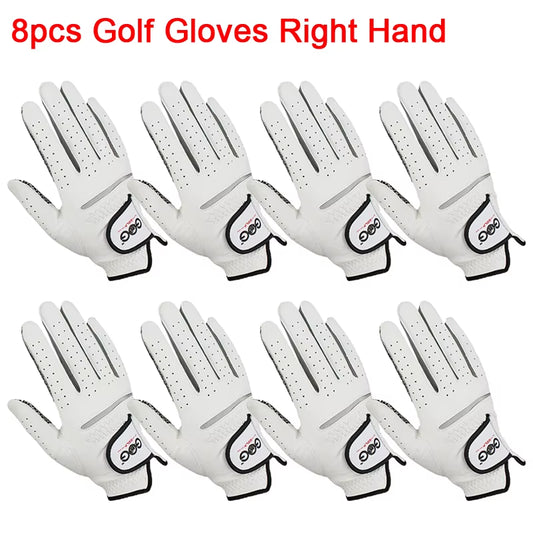 8Pcs Golf Gloves Genuine Sheepskin Leather Men Non-Slip Sports Gloves Left Right for Golfer Men'S Golf Glove Soft Breathable