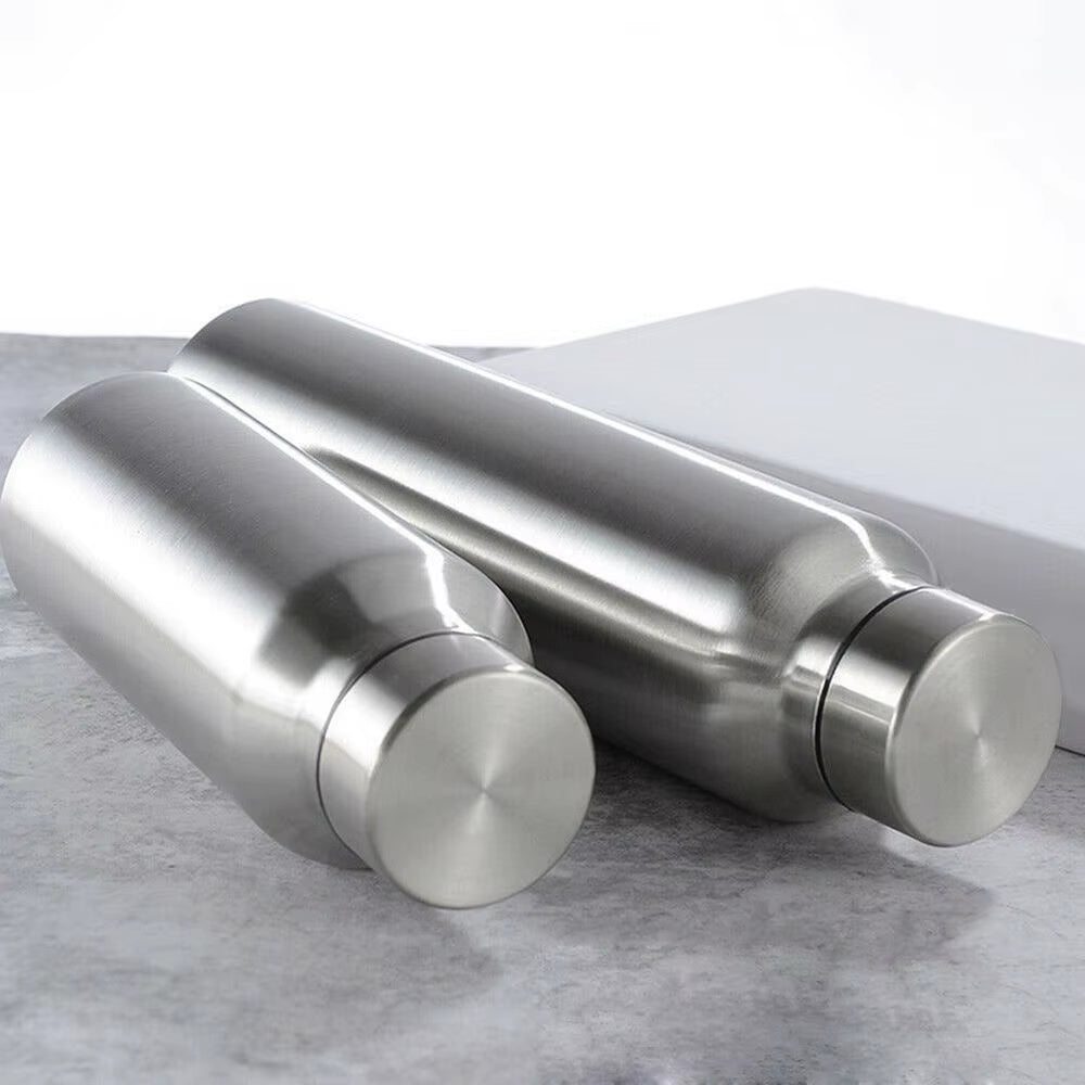 650Ml/1000Ml Stainless Steel Sport Water Bottle Single-Layer Rugged Water Cup Metal Flask Drinkware Camping Sports Gym